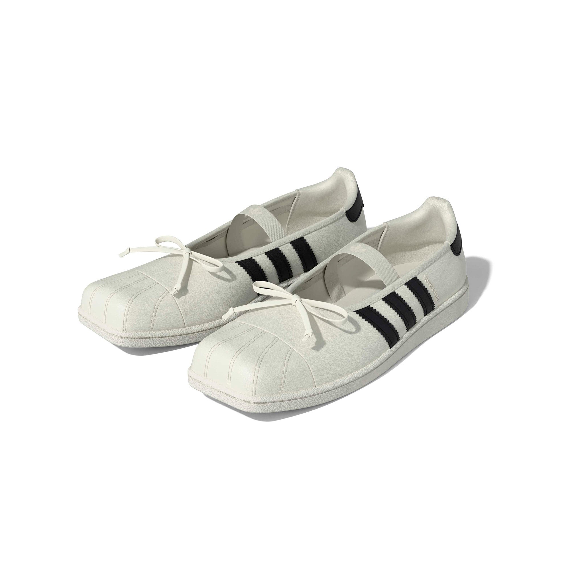Womens adidas x JENNIE Superstar SQ Ballet 'White/Black' - ROOTED