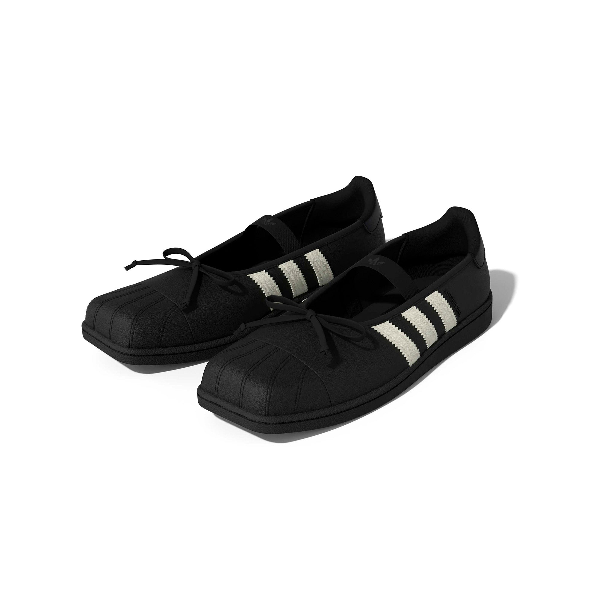 Womens adidas x JENNIE Superstar SQ Ballet 'Black/White' - ROOTED
