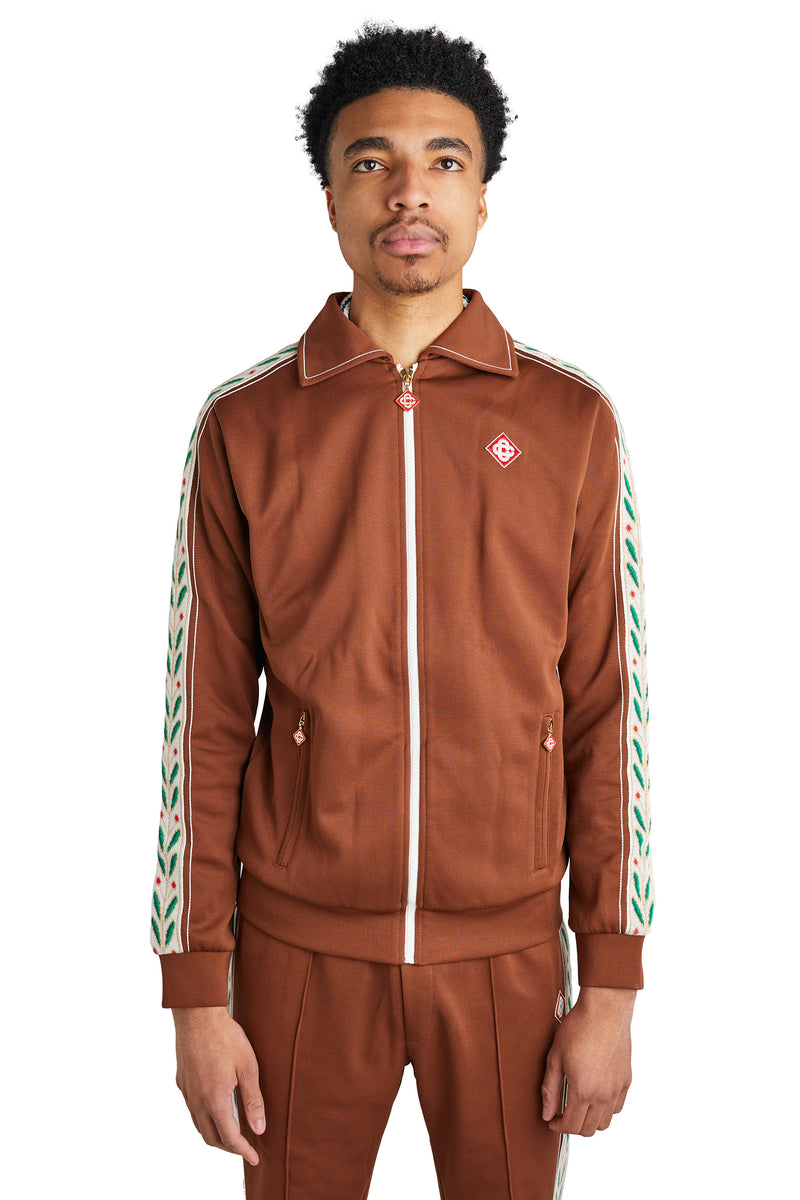 Casablanca Laurel Track Jacket 'Brown' - ROOTED