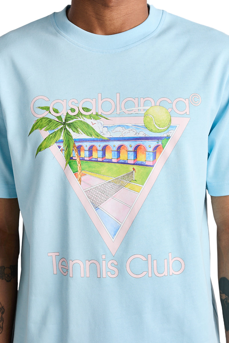 Casablanca Tennis Club Icon Tee 'Pale Blue' - ROOTED