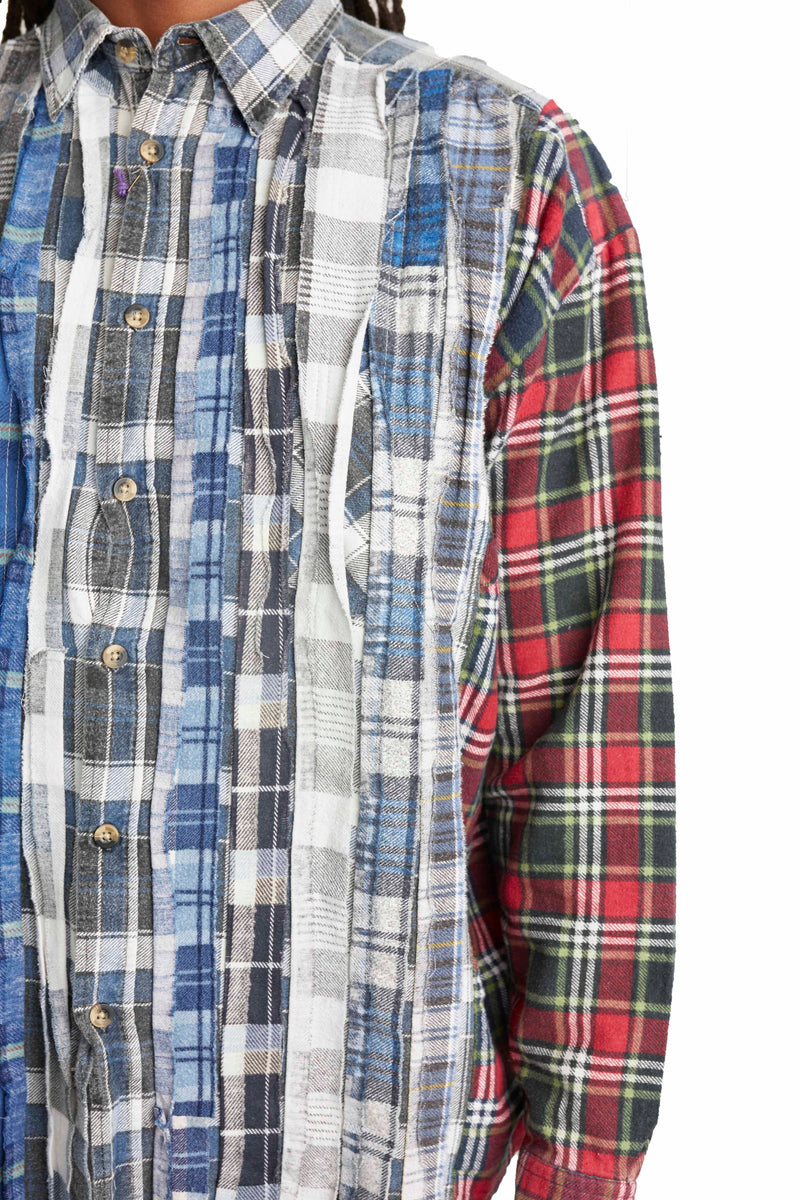 Needles Mens Ribbon Wide Flannel Shirt | ROOTED