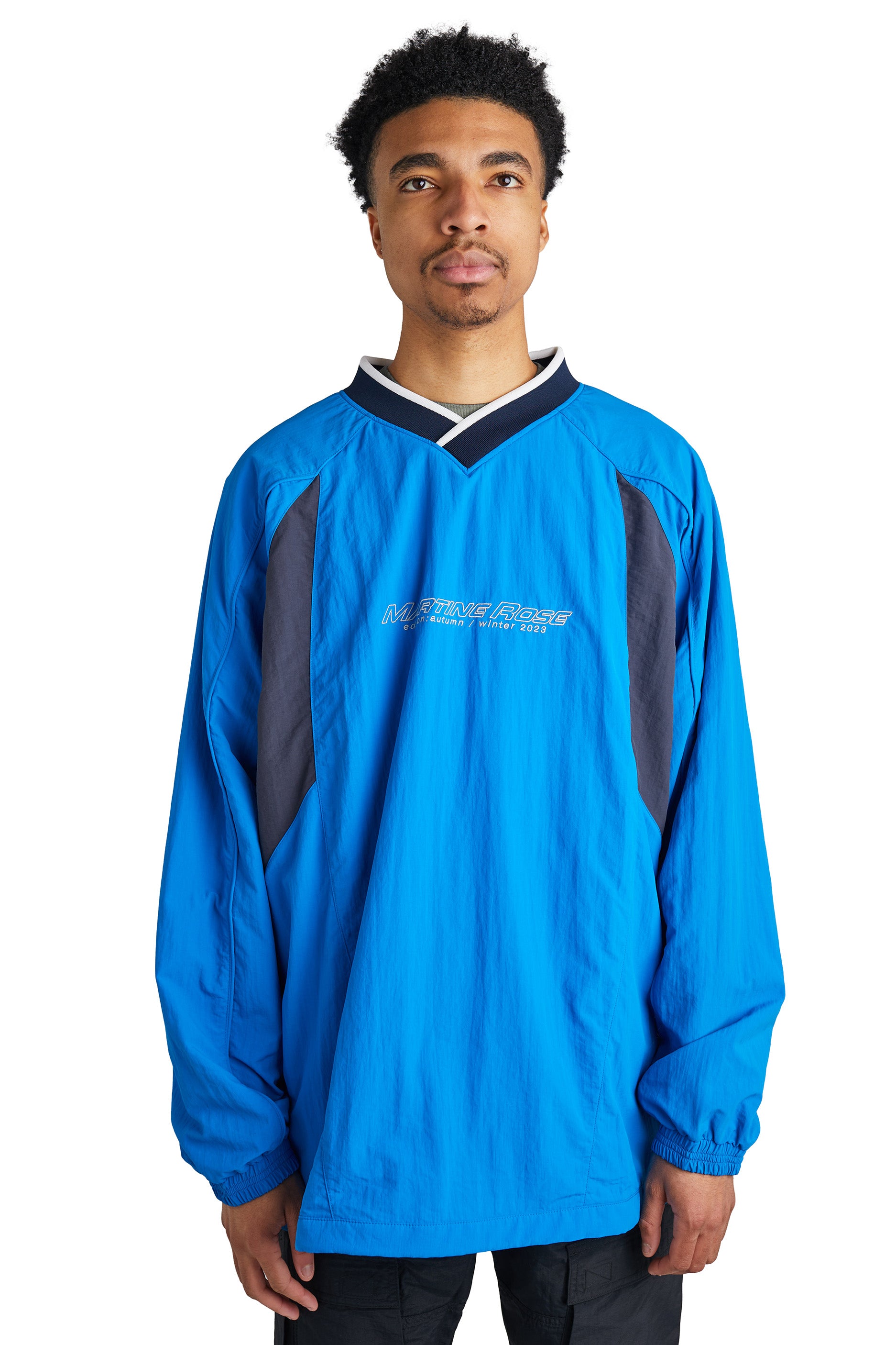 Martine Rose Sports Pullover 'Bright Blue/Navy' | ROOTED