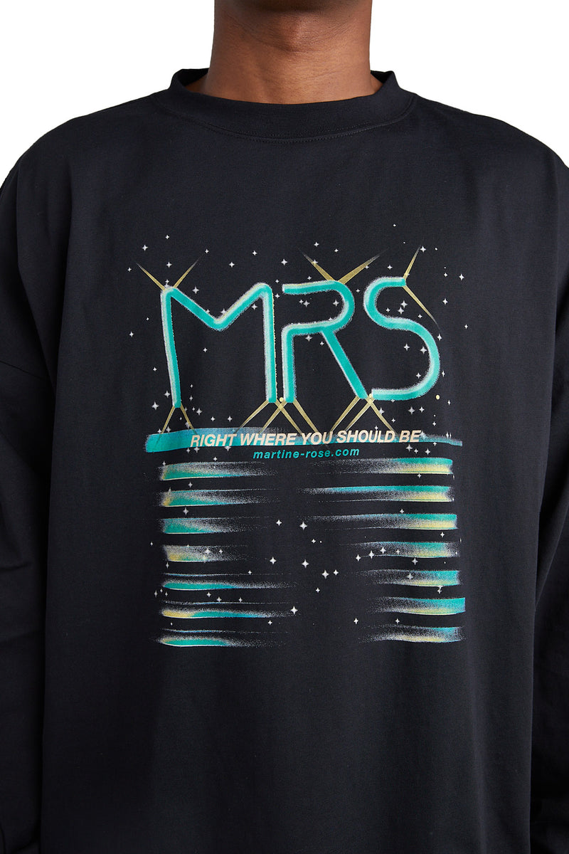Martine Rose Oversized L/S Tee 'Black/MRS Tubes' - ROOTED
