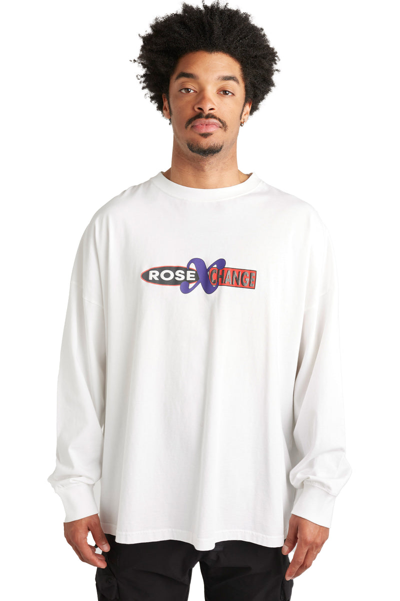 Martine Rose Mens Oversized LS Xchange Tee 'White' | ROOTED