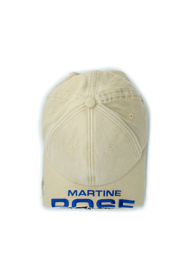 Martine Rose Cut Peak Hat 'Cream' - ROOTED