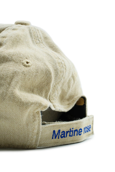 Martine Rose Cut Peak Hat 'Cream' | ROOTED