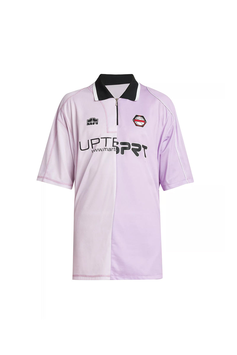 Martine Rose Half and Half Football Top 'Lilac'