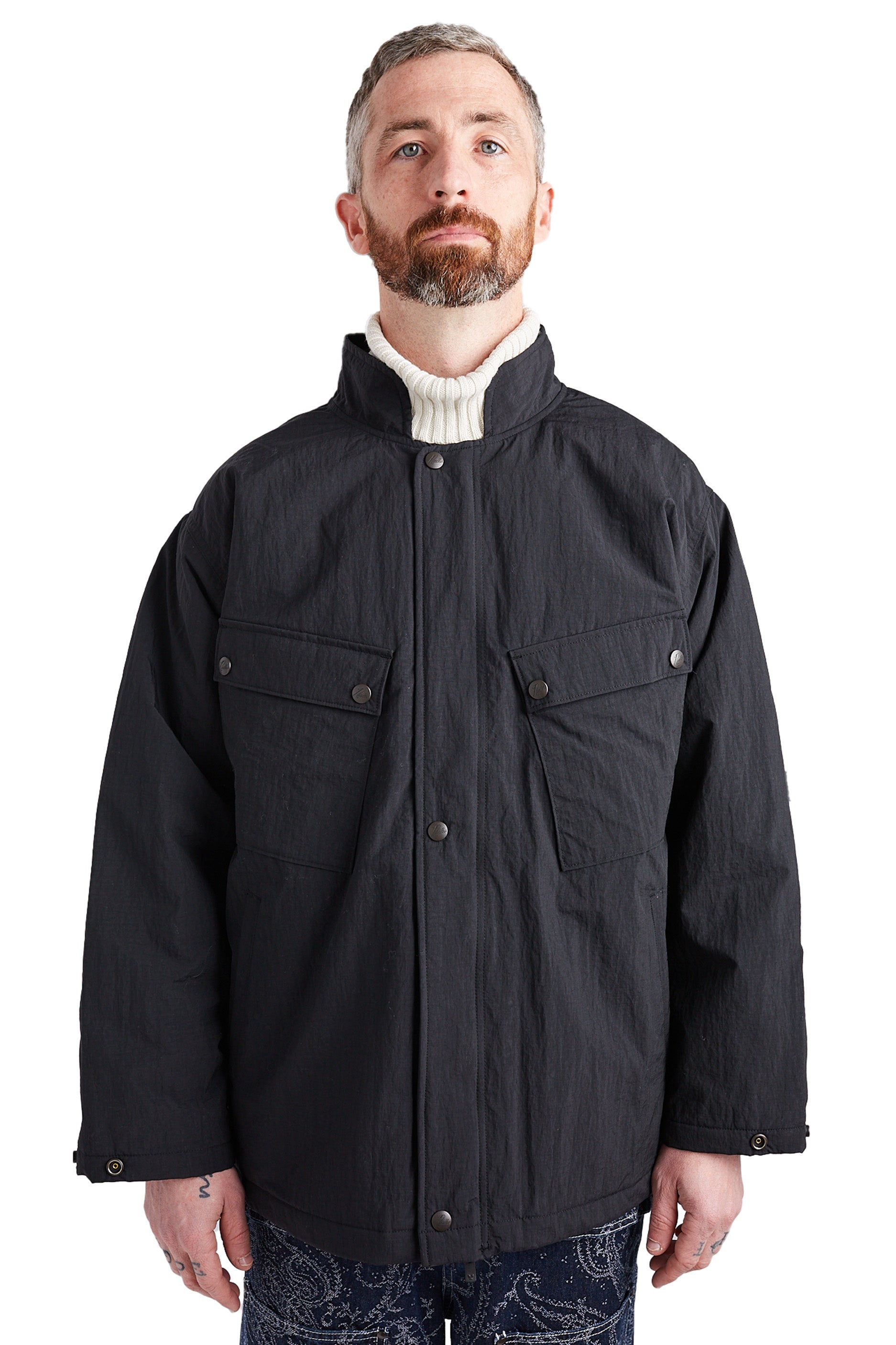 Needles C.P. Nylon Ripstop Jacket 'Black' - ROOTED