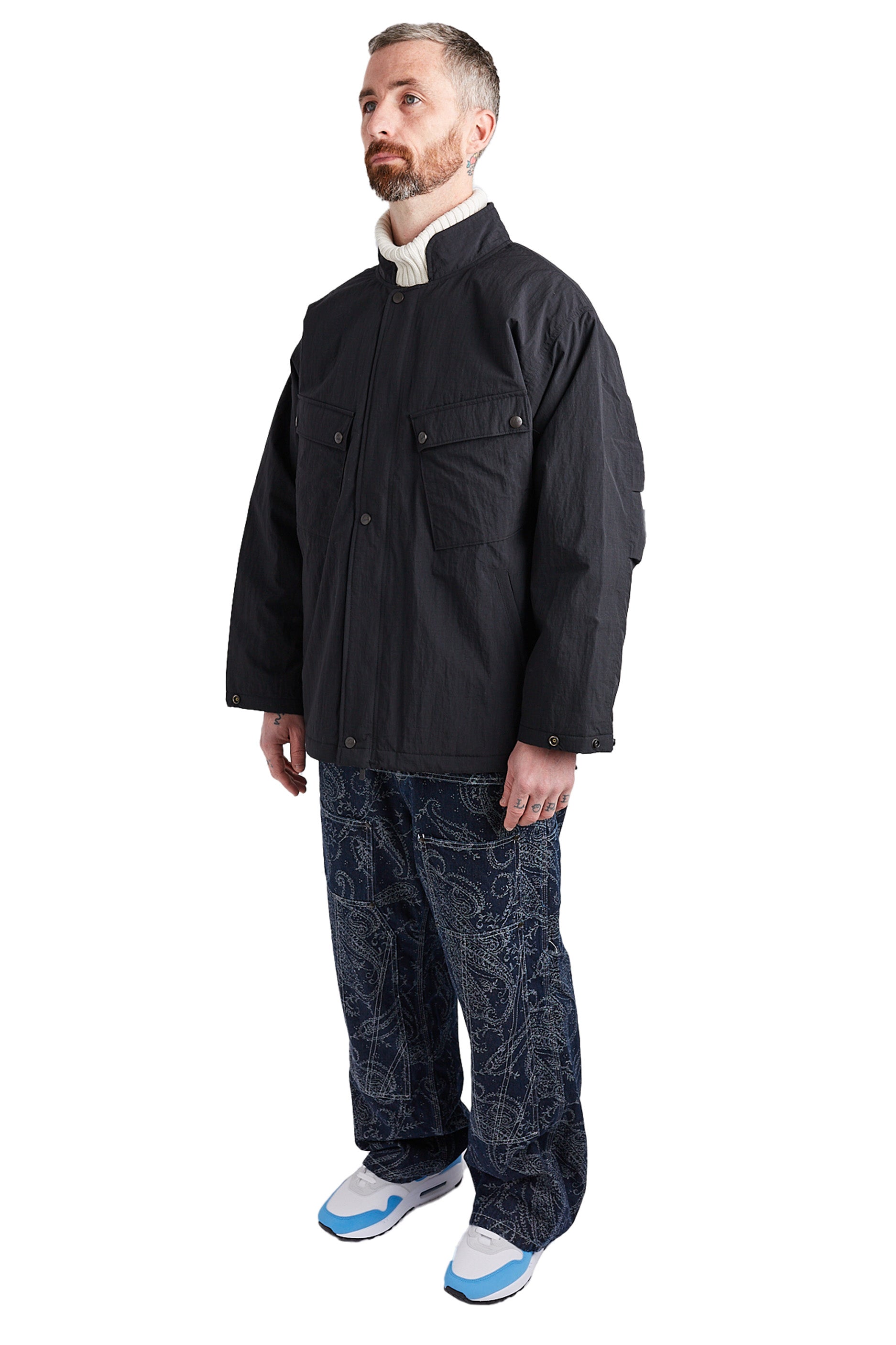 Needles C.P. Nylon Ripstop Jacket 'Black' - ROOTED