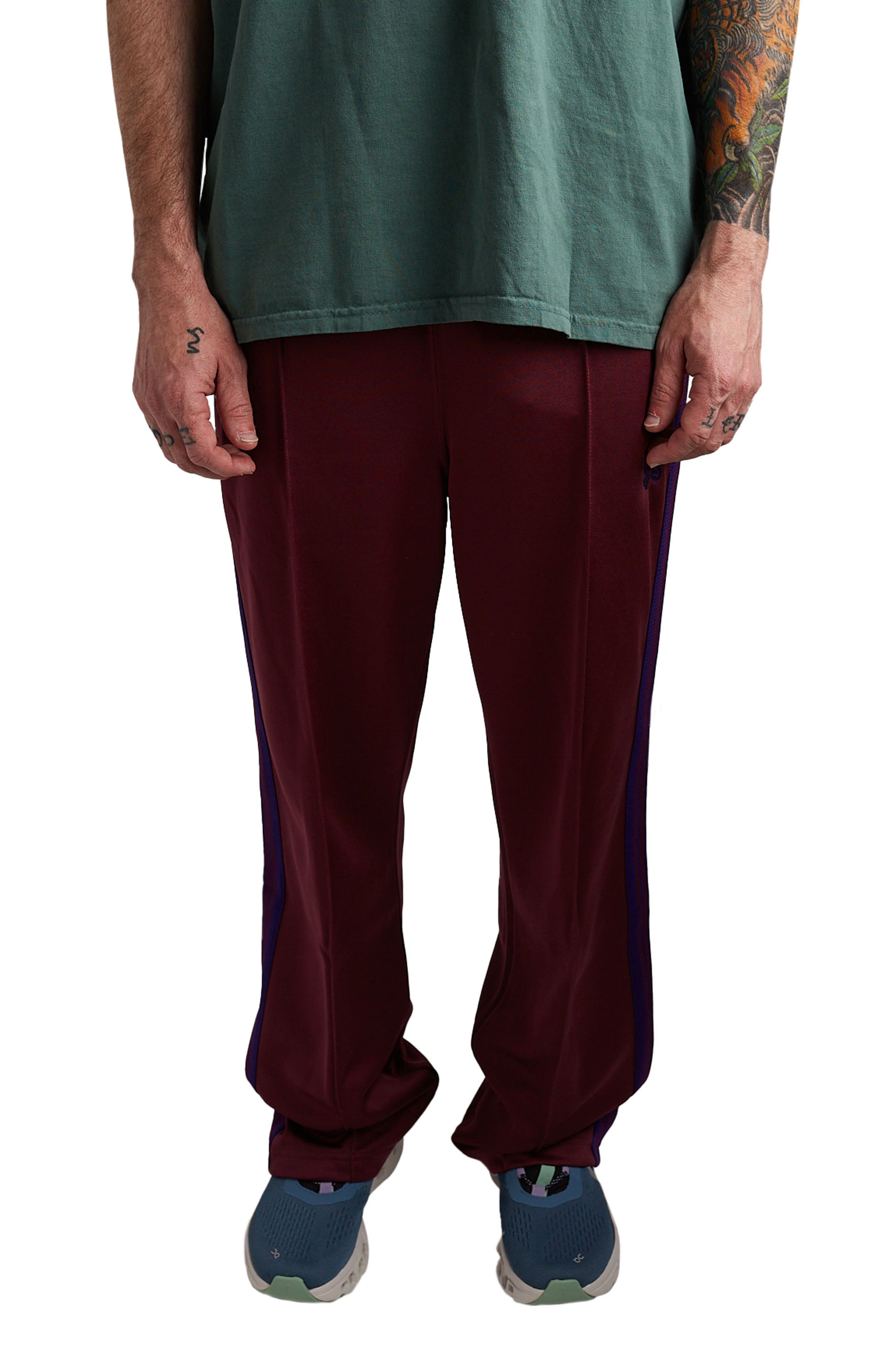 Needles Poly Smooth Track Pant 'Wine' | ROOTED