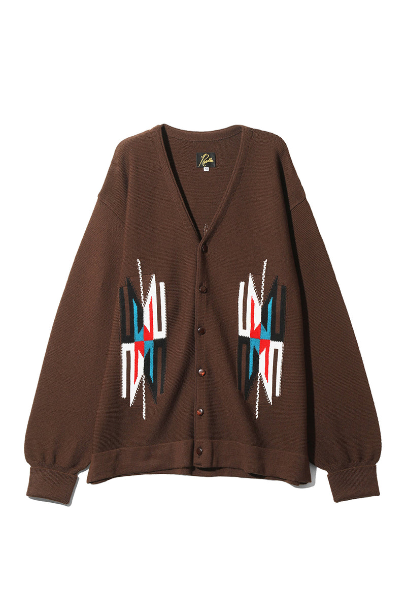 Needles Chimayo V Neck Cardigan 'Brown'