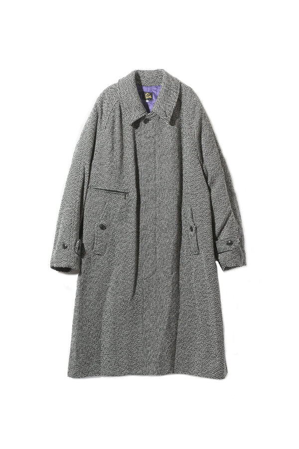 Needles Herringbone Balcollar Coat 'White'