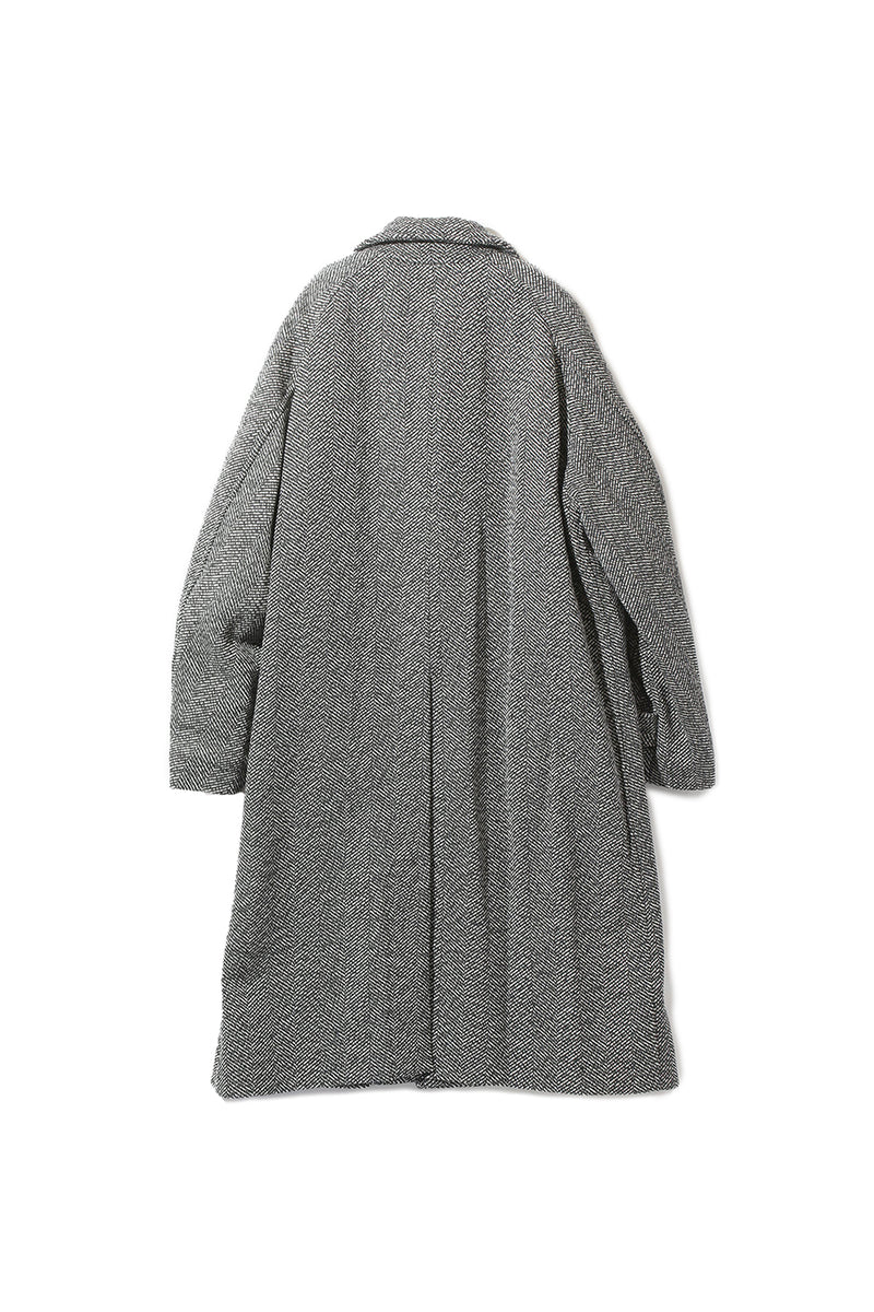 Needles Herringbone Balcollar Coat 'White'