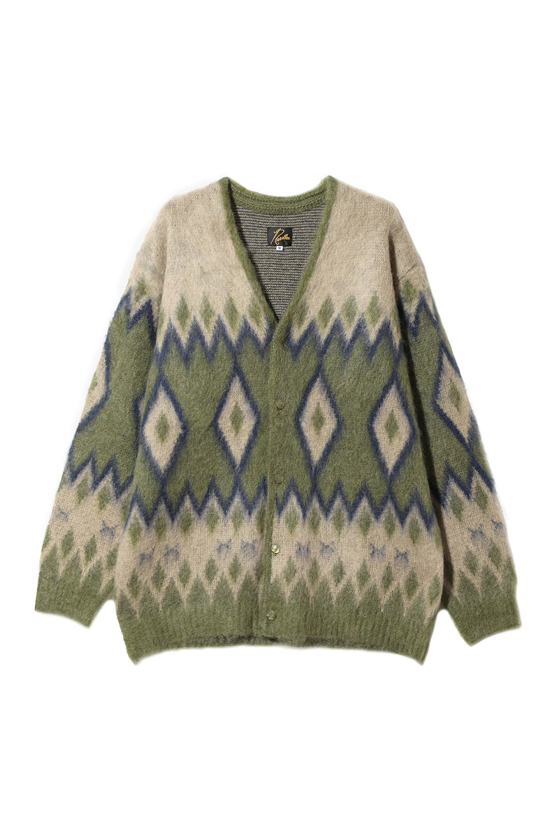 Needles Mohair Diamond Cardigan 'Olive'