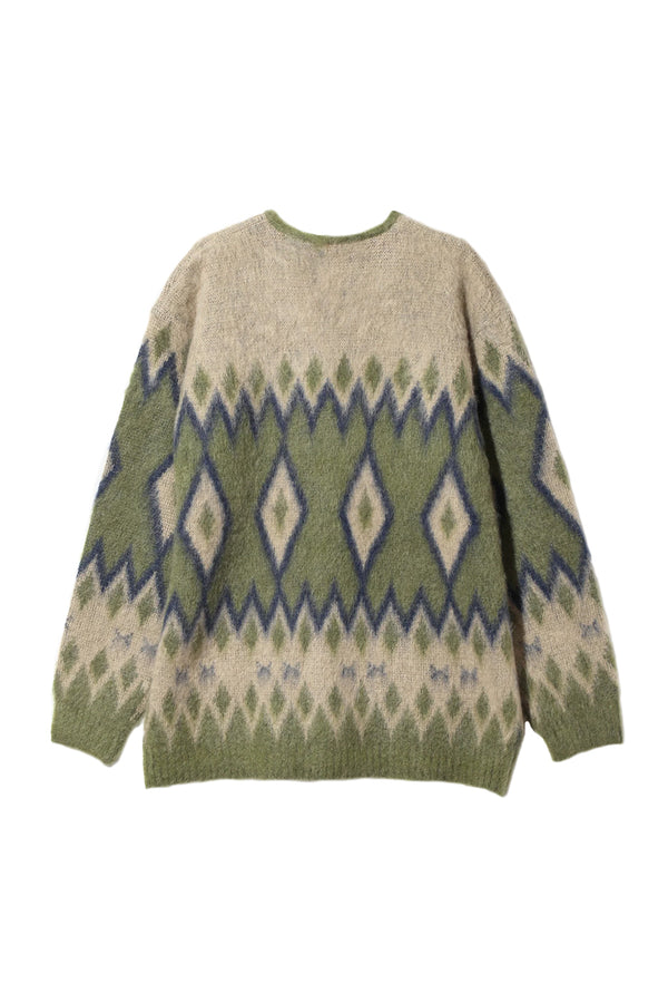 Needles Mohair Diamond Cardigan 'Olive'