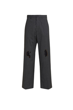 Marni Distressed Wool Trousers 'Black'