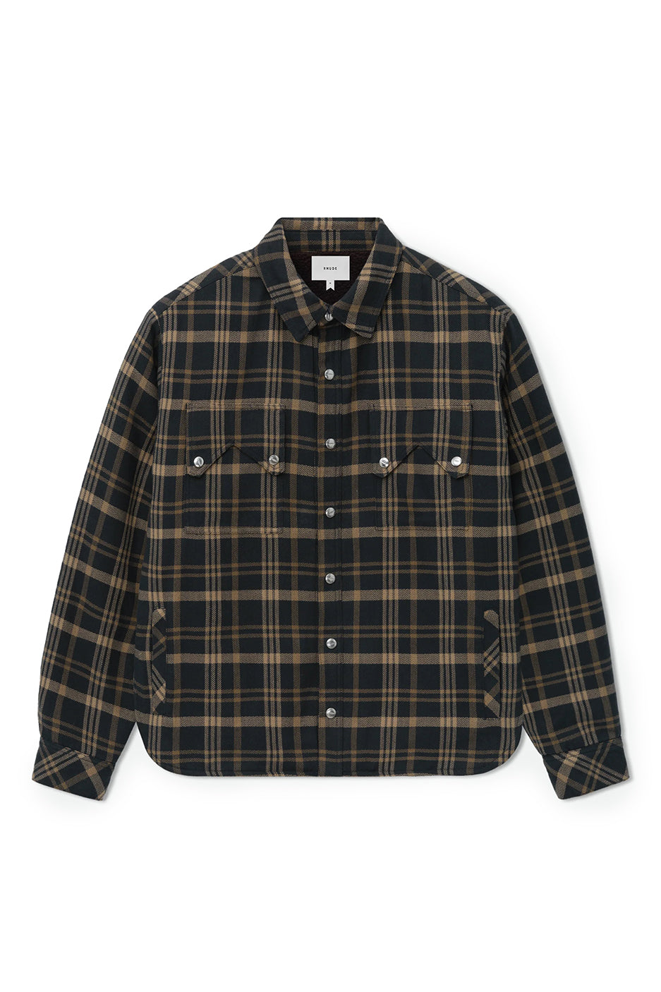 Rhude Flannel Sherpa Overshirt 'Brown/Black'