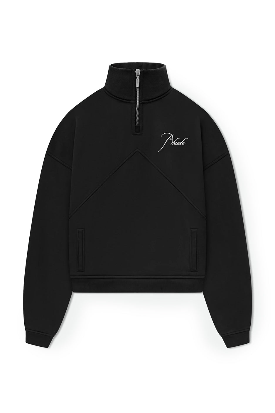 Rhude 1/4 Zip Sweatshirt 'Vintage Black'