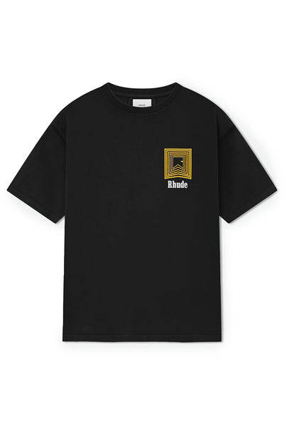 Tシャツ・カットソー RHUDE Men T-shirt Black RHPF24TT01012 2306 RHUDE BLACK CAVIAR TEE – R H U D E