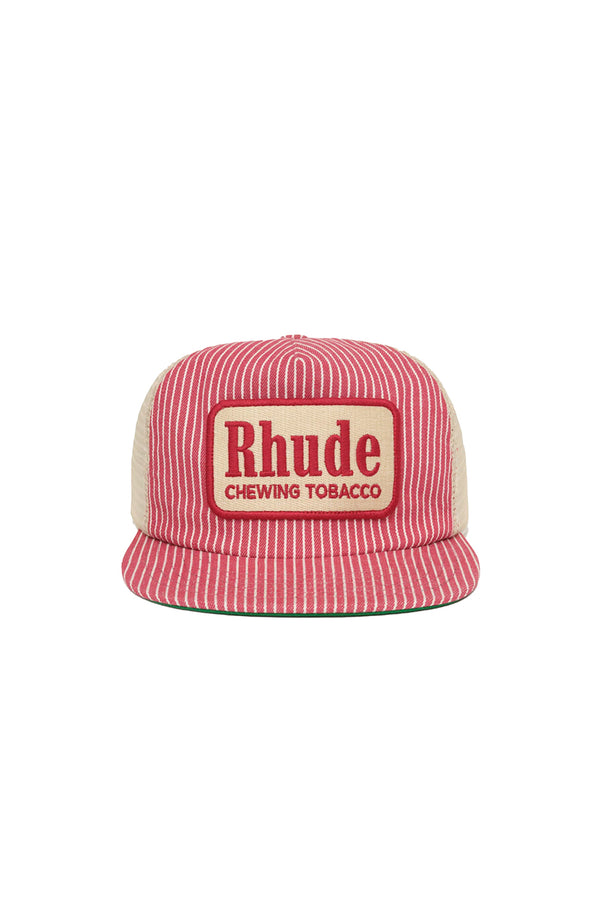 Rhude Striped Tobacco Hat 'Red'