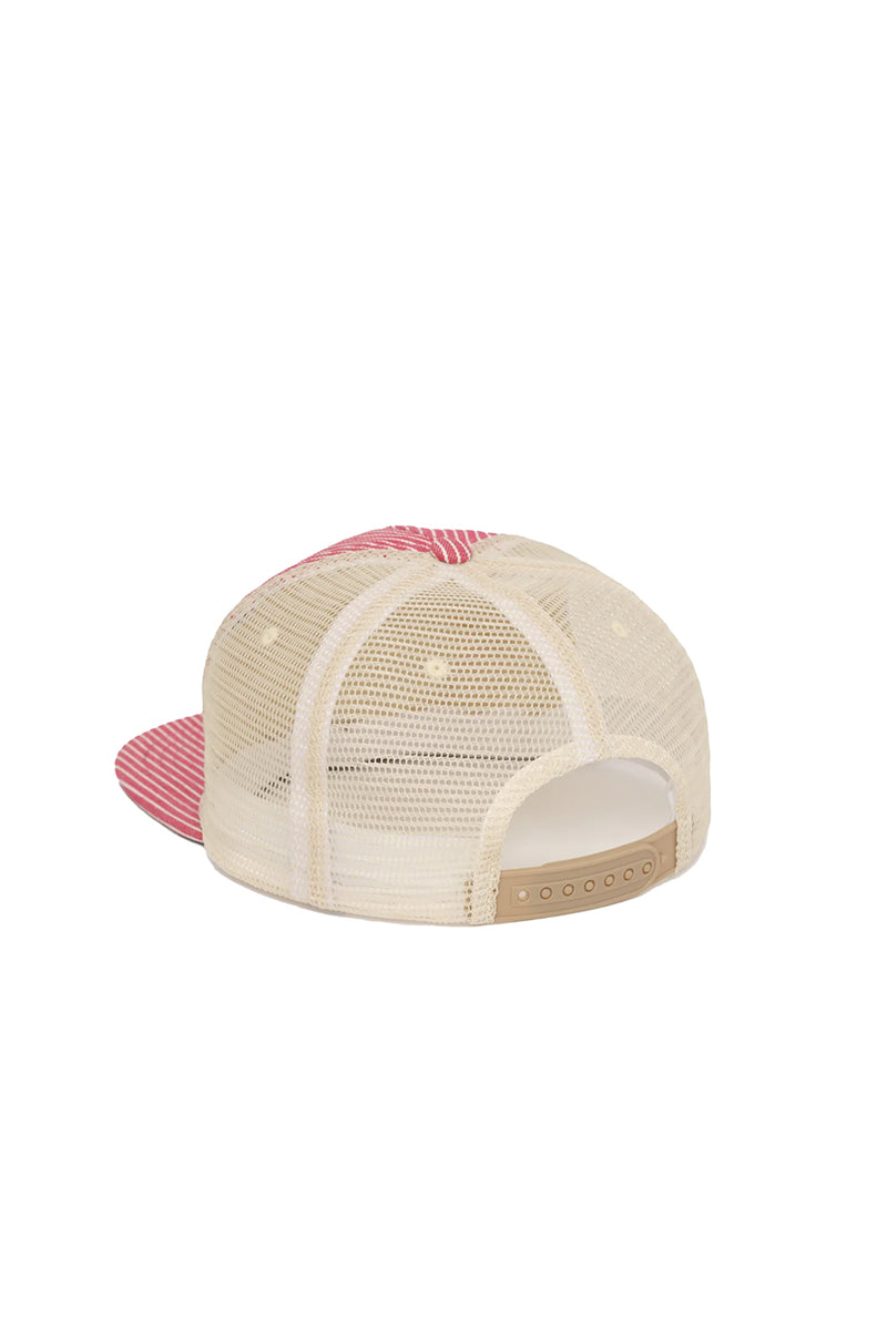 Rhude Striped Tobacco Hat 'Red'