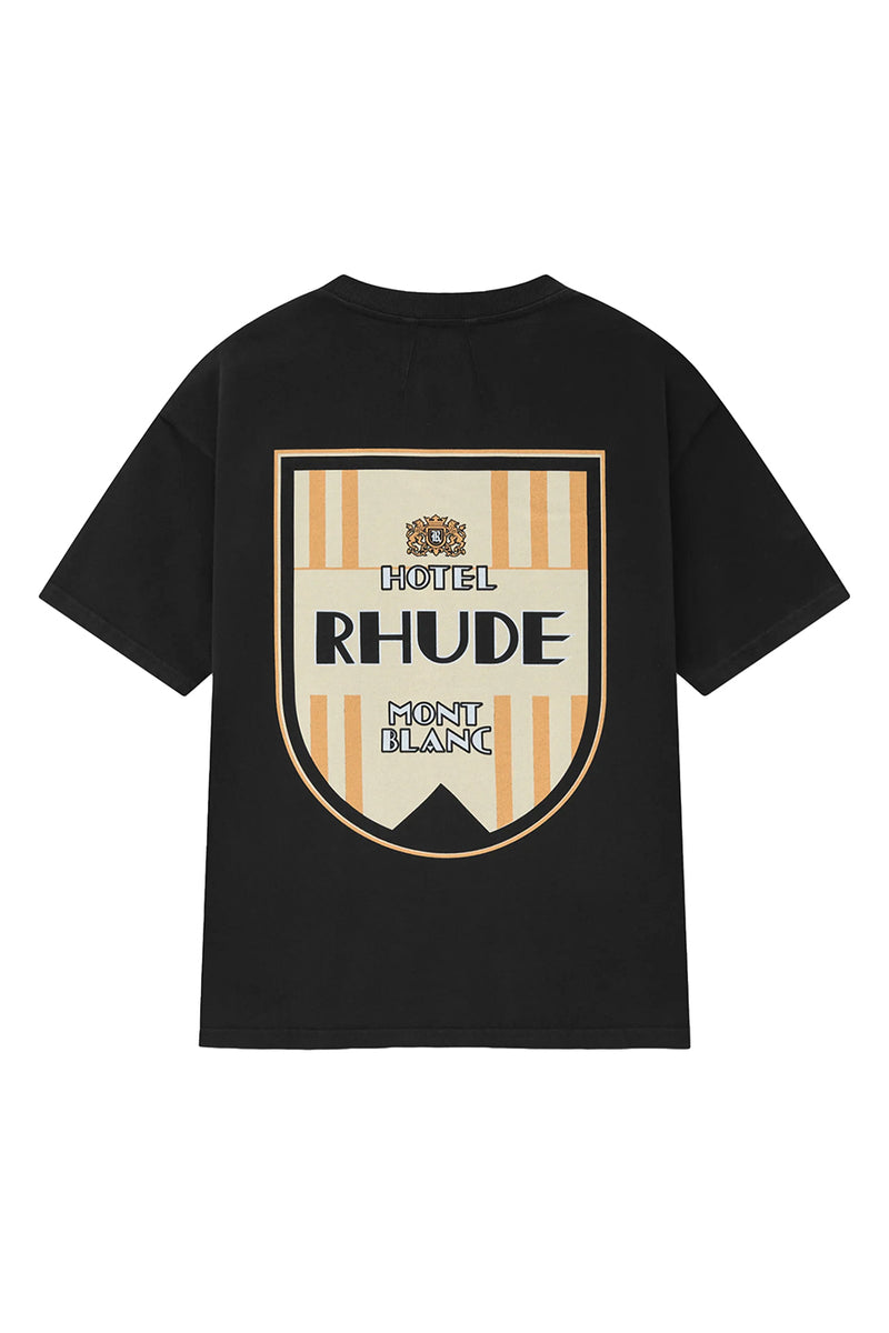 Rhude Mont-Blanc Hotel Tee 'Black'