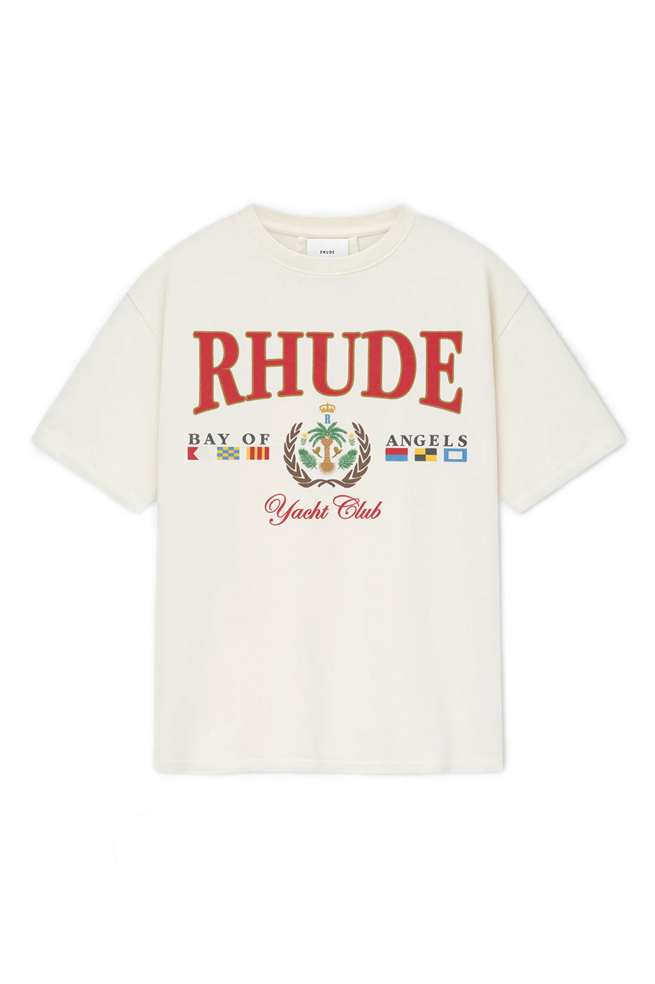 RHUDE Bay of Angels Yacht Tee 'Vintage White'