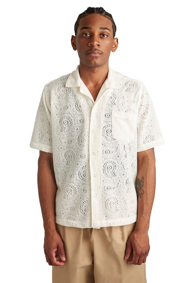 RHUDE Ajor Lace Shirt 'Creme' - ROOTED