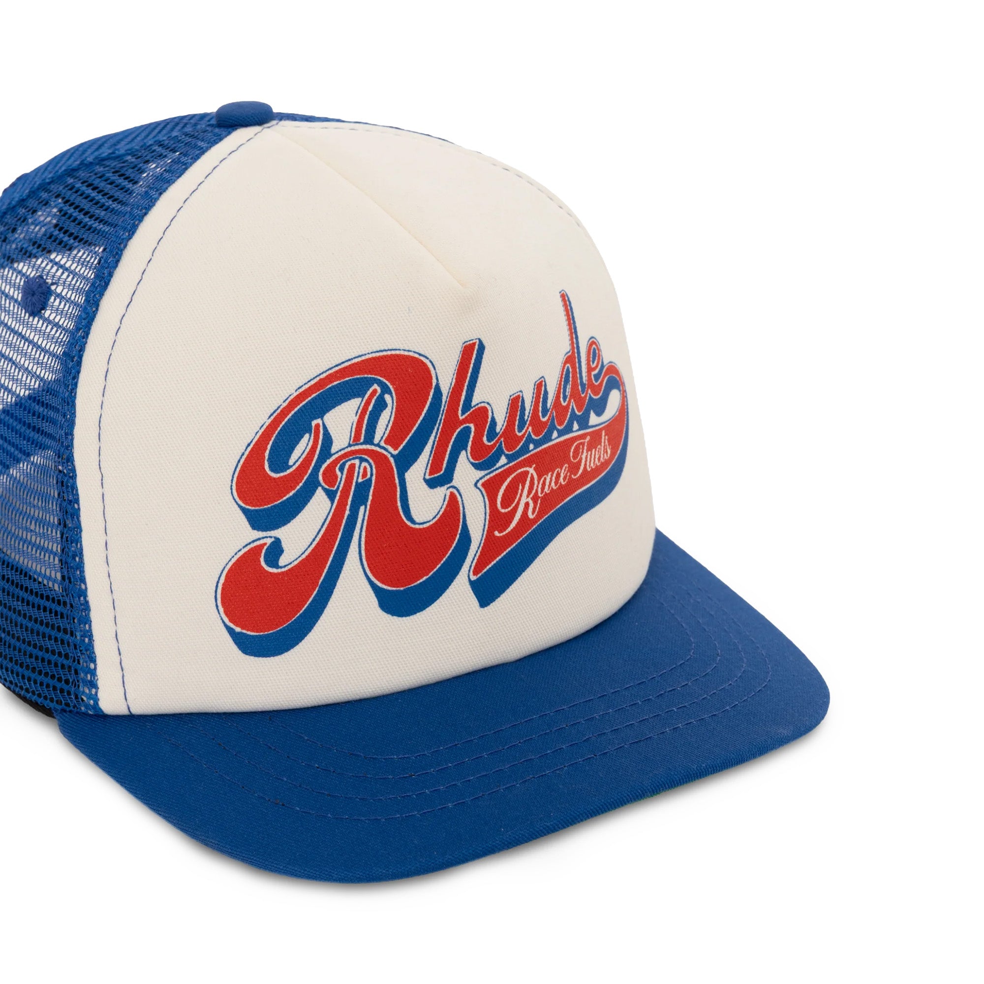 Rhude Pitstop Hat 'White/Blue' - ROOTED