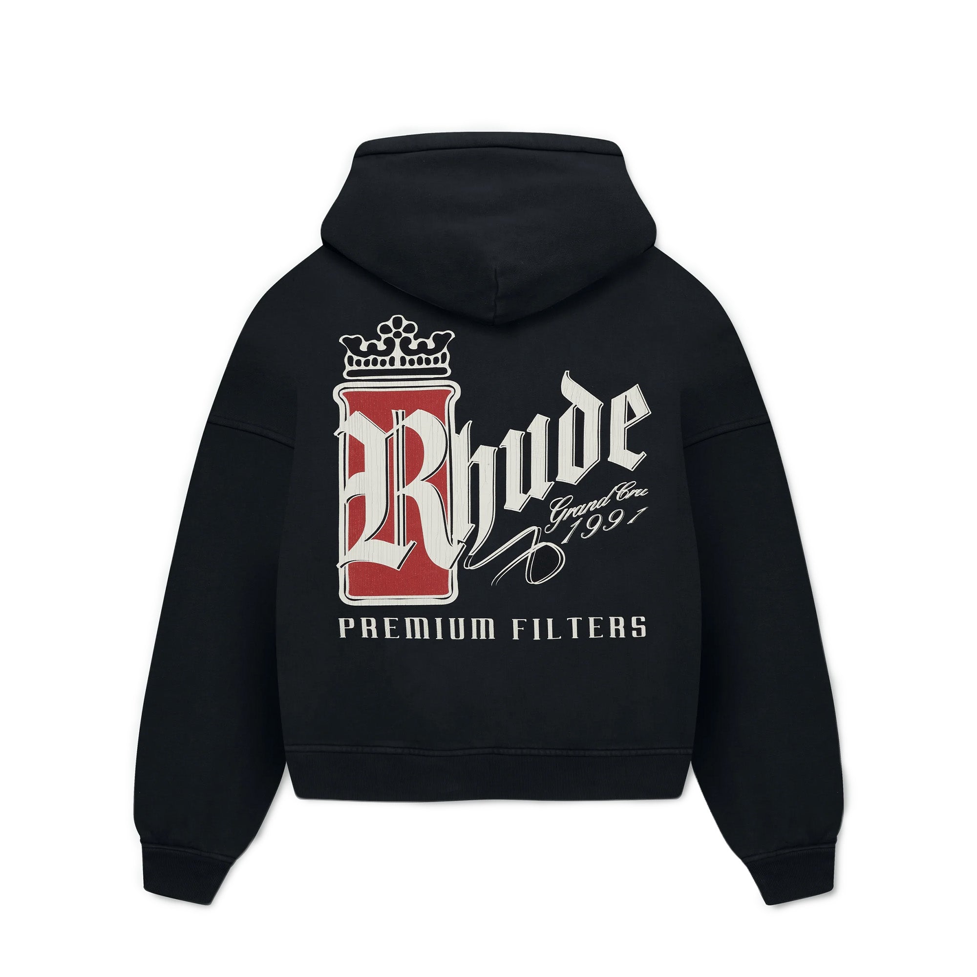 Rhude Fumar 91 Hoodie 'Vintage Black' - ROOTED