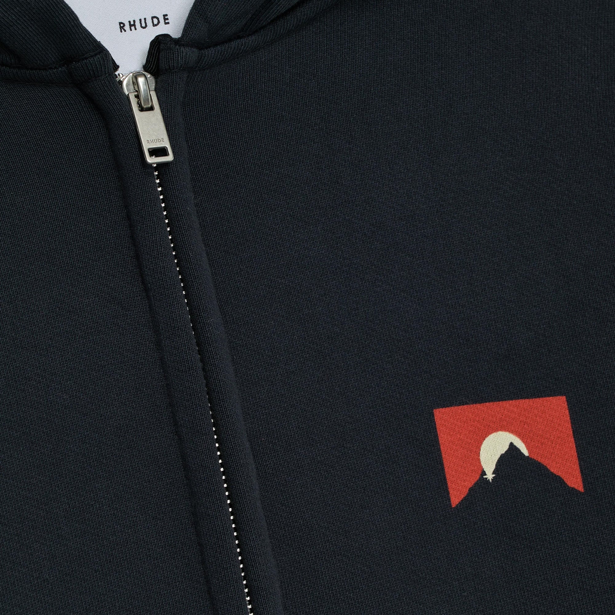 Rhude Eagle Pass Zip Hoodie 'Vintage Black' - ROOTED