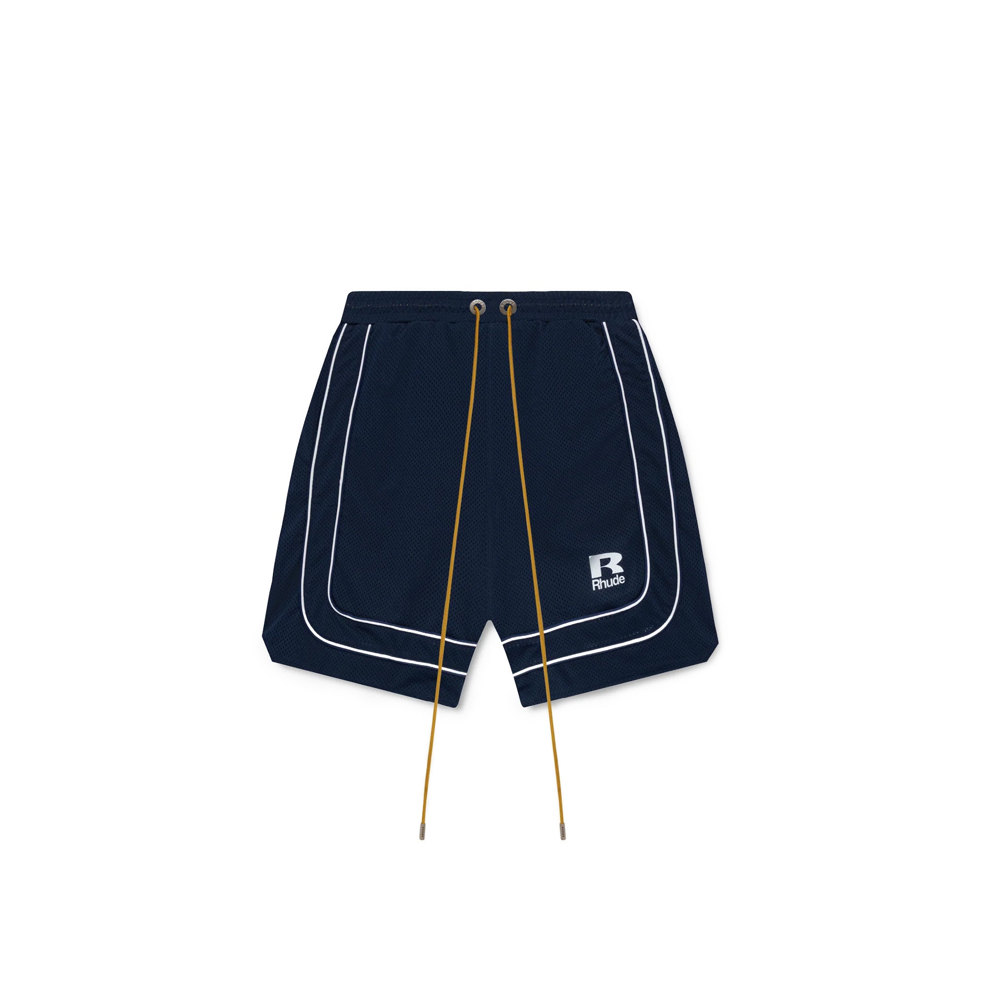 Rhude Mesh Piping Baggy Track Shorts 'Navy' - ROOTED