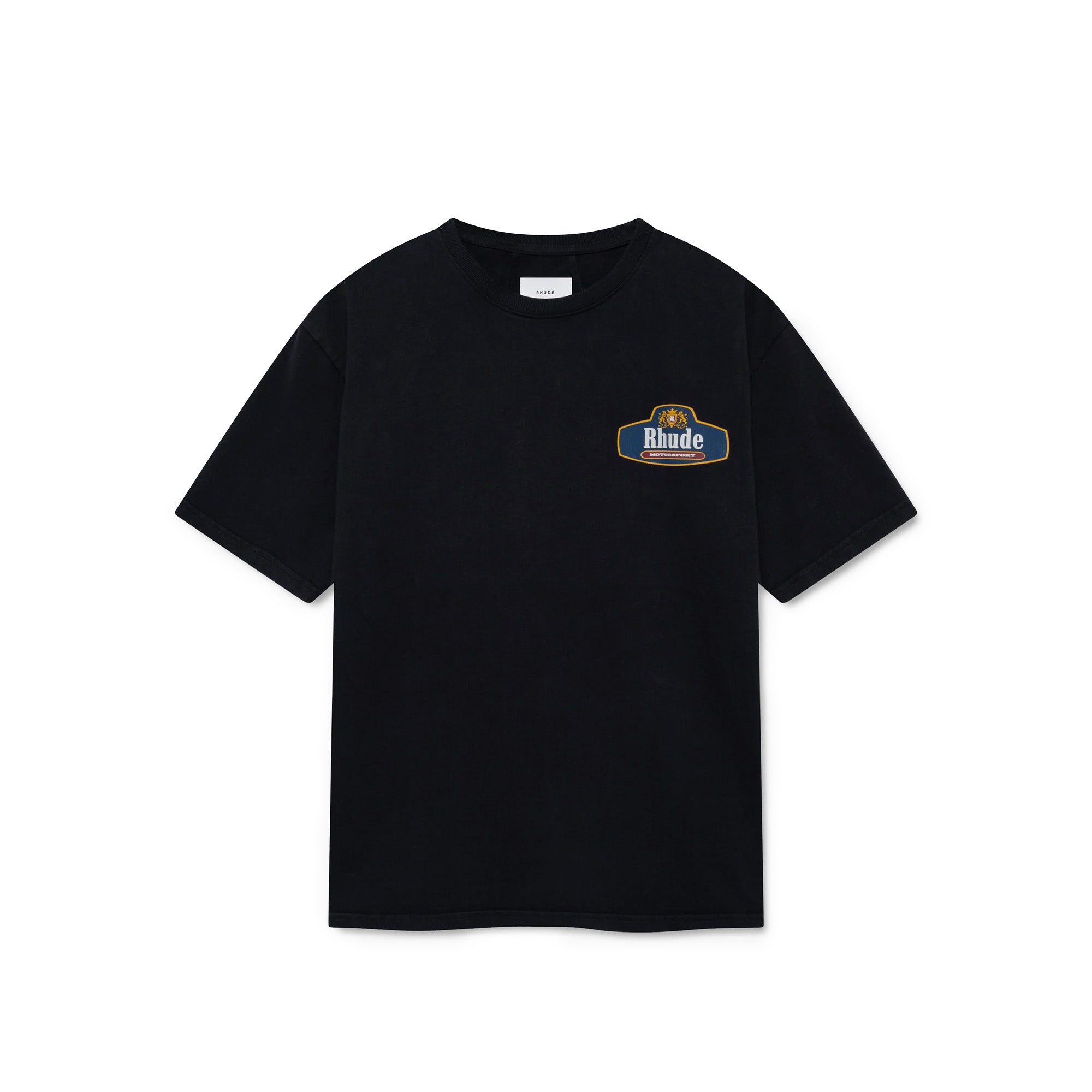 Rhude Racing Crest Tee 'Vintage Black' - ROOTED