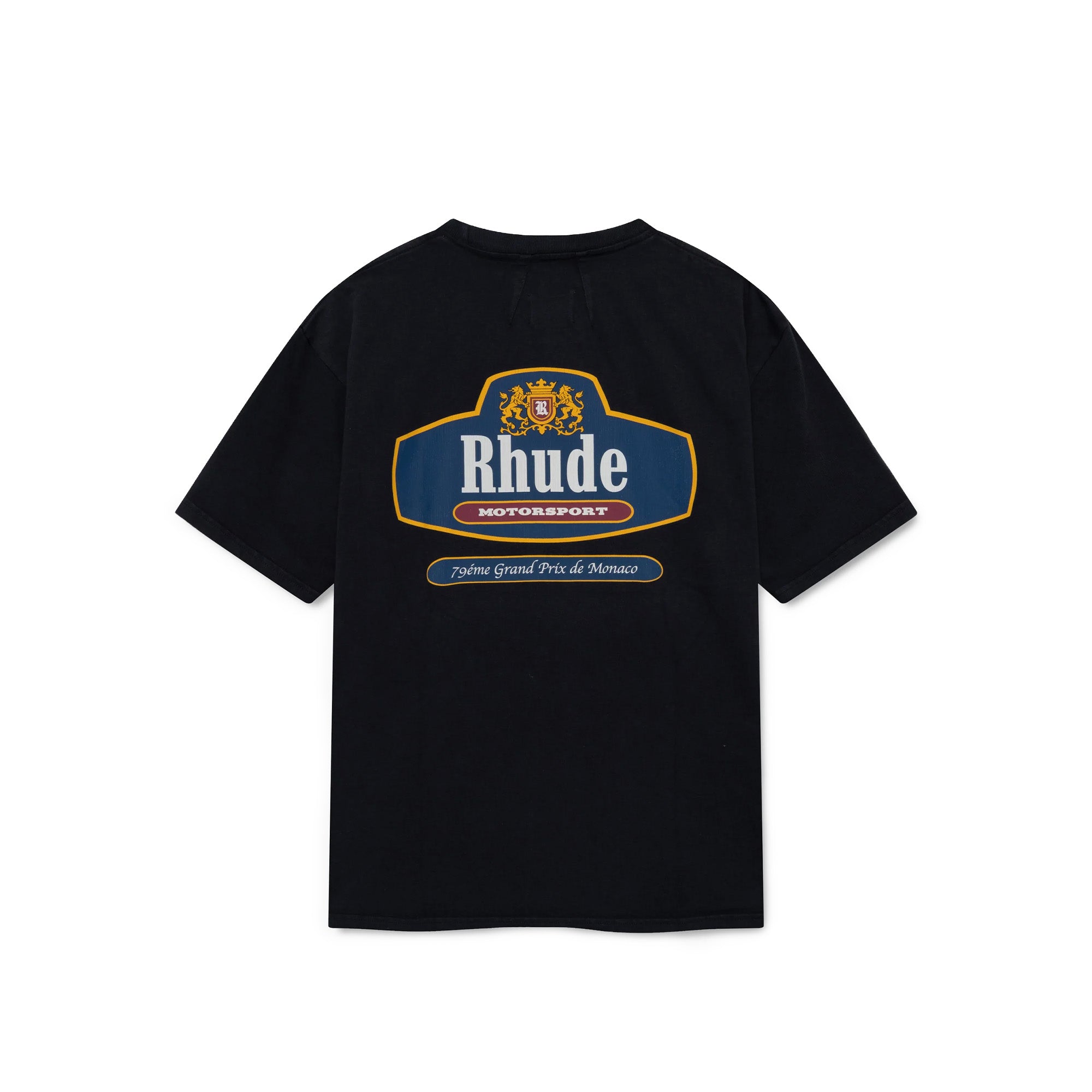 Rhude Racing Crest Tee 'Vintage Black' - ROOTED