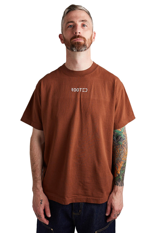 ROOTED Shop Tee 'Brown' - ROOTED