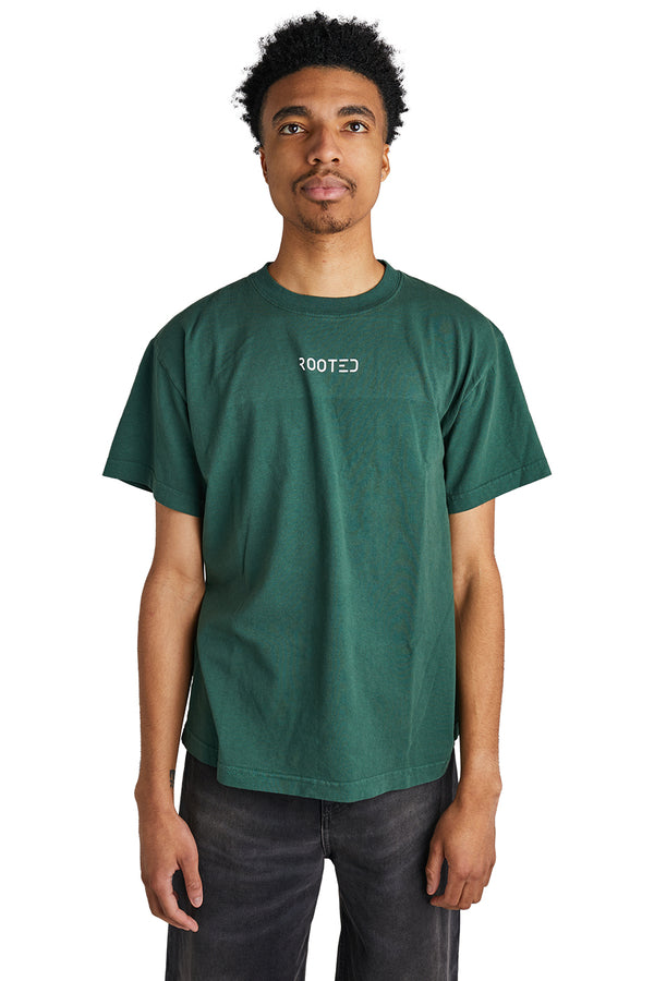 ROOTED Shop Tee 'Dark Green' - ROOTED