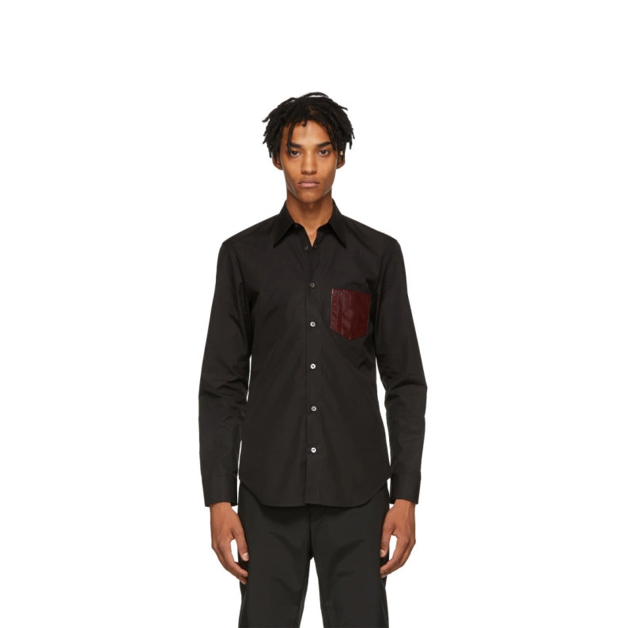 Maison Margiela Contrast PVC Pocket Shirt 'Black'
