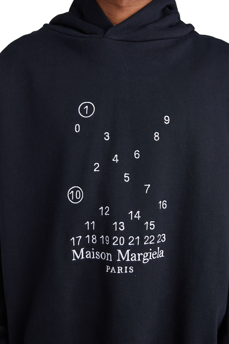 Maison Margiela Numeric Logo Hoodie 'Black' | ROOTED