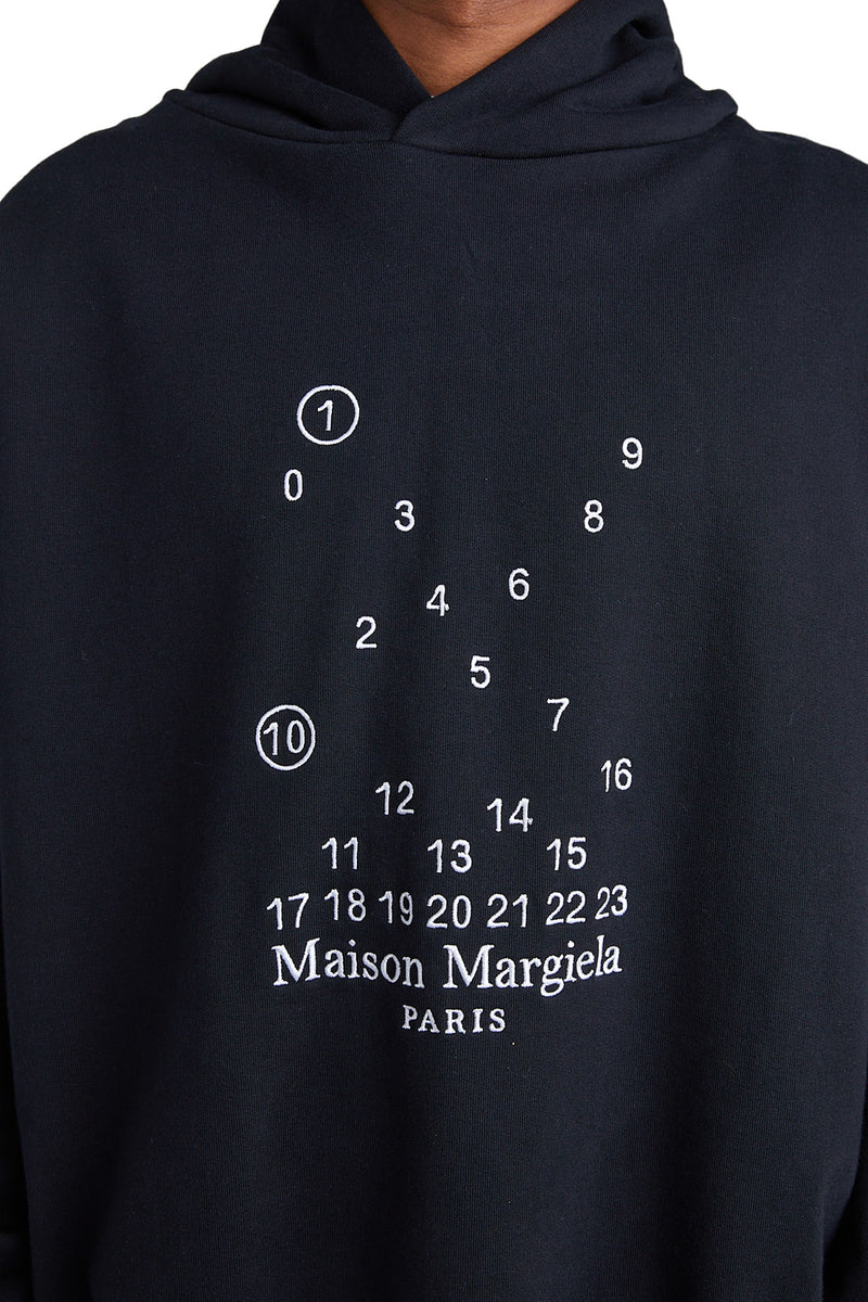 Maison Margiela Numeric Logo Hoodie 'Black' - ROOTED
