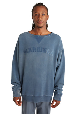 Maison Margiela Mens Distressed Arc Sweatshirt 'Blue' - ROOTED