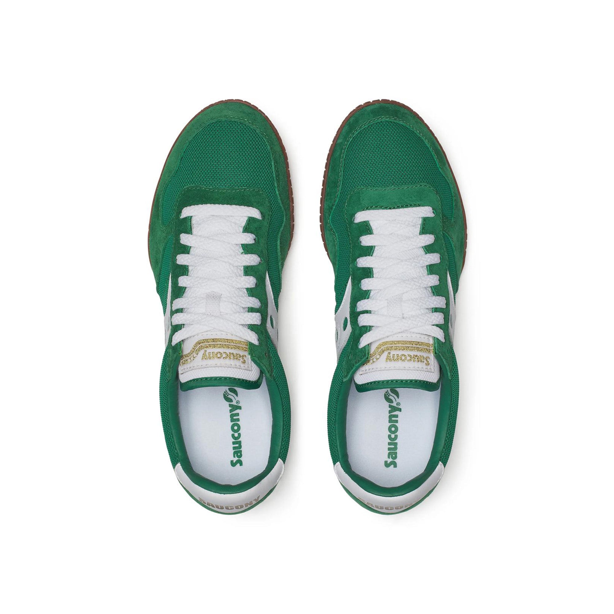 Womens Saucony Racer 80 'Green/White' - ROOTED