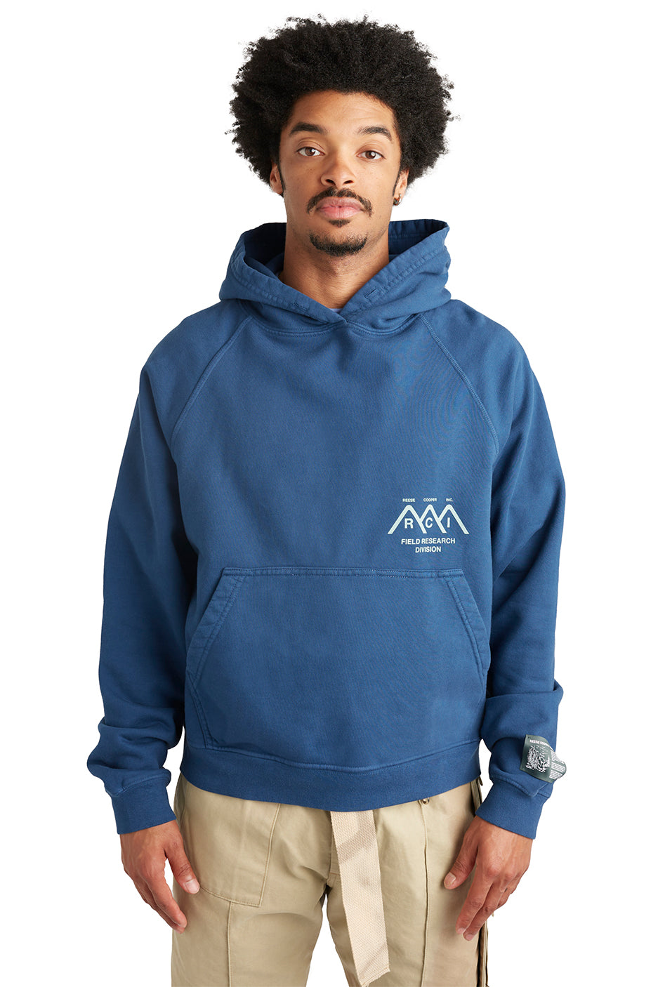 Reese Cooper Mens Mountain Logo Hoodie 'Royal Blue' - ROOTED