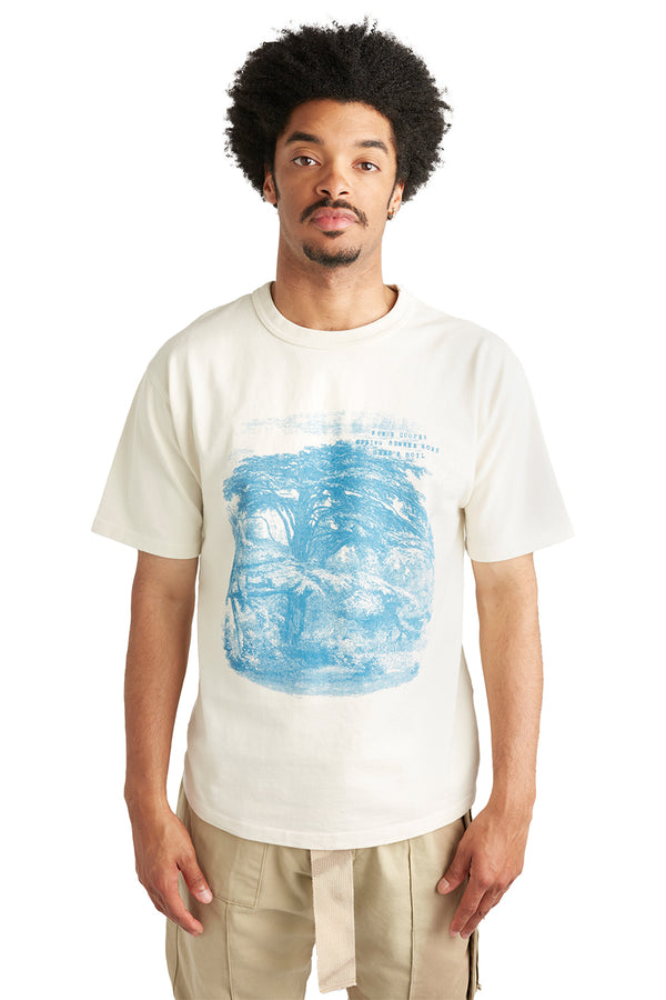 Reese Cooper Mens Tree Sketch Tee 'White' - ROOTED