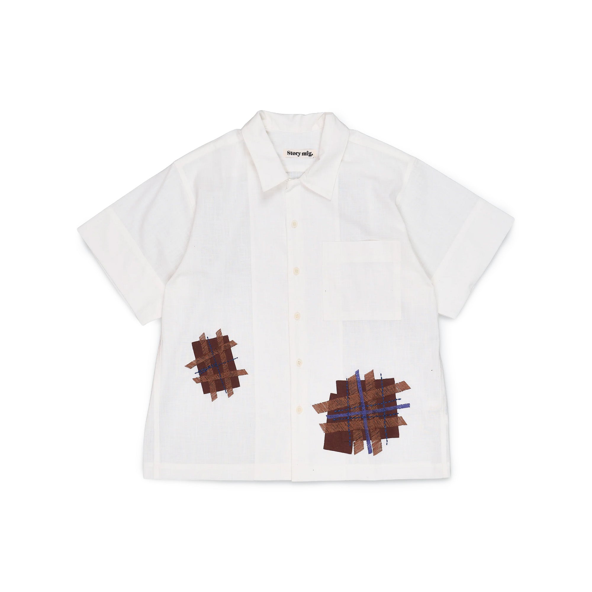 Story Mfg Patch Uniform Shirt 'Ecru' - ROOTED