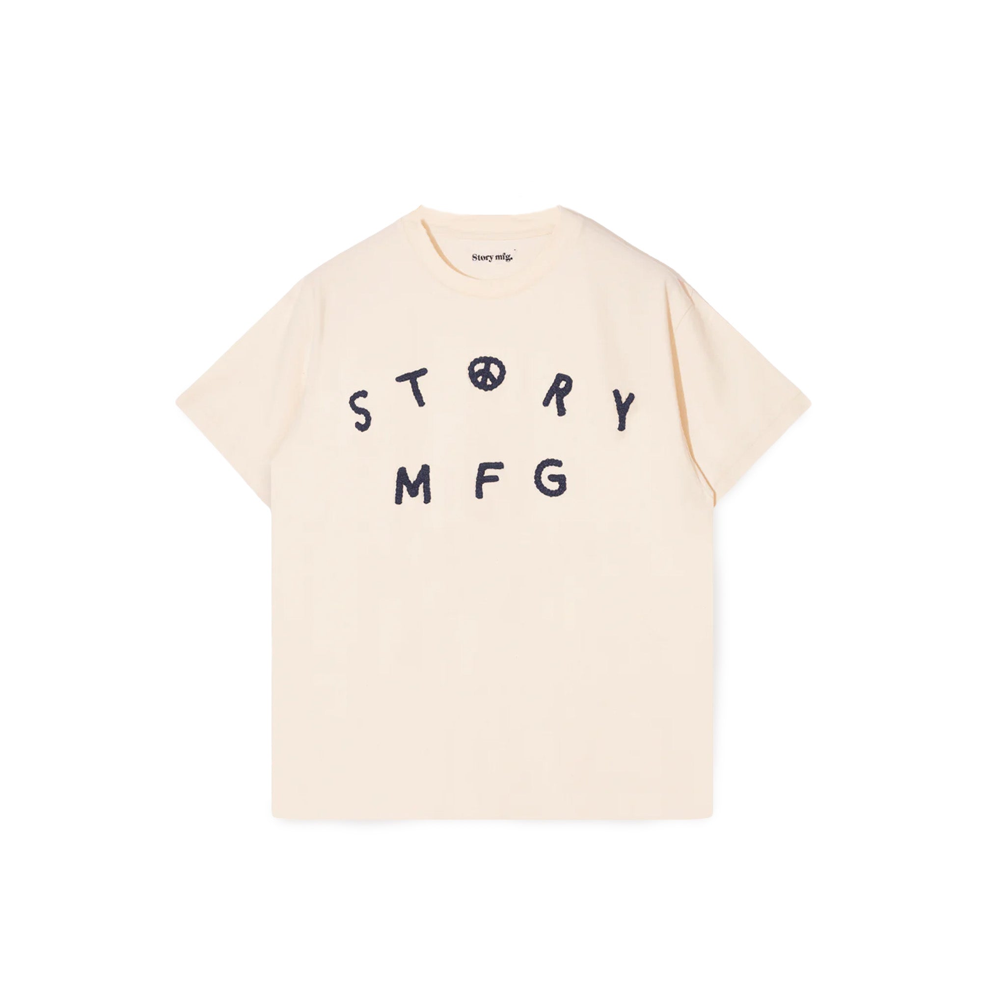 Story Mfg Grateful Tee 'Crochet Peace' - ROOTED