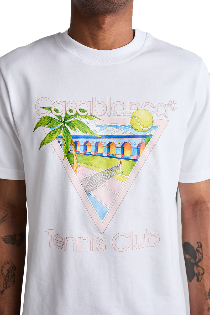 Casablanca Tennis Club Icon Tee 'White' - ROOTED