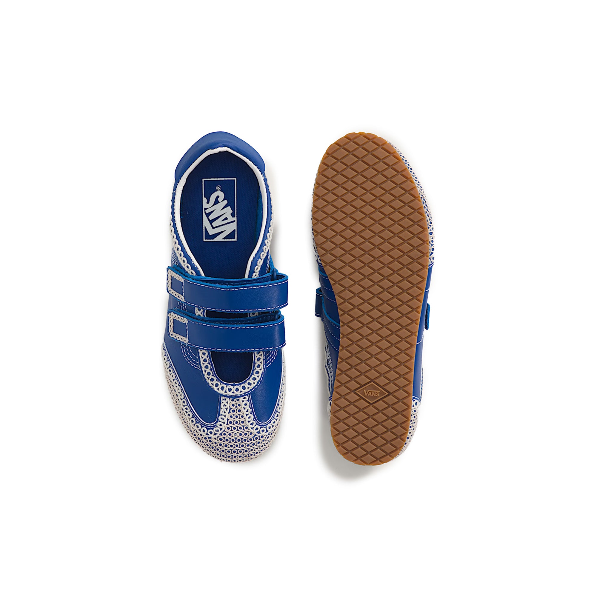 Womens Vans OTW FU LX Mary Jane Slip 'Embroidered Blue/Marshmallow' - ROOTED