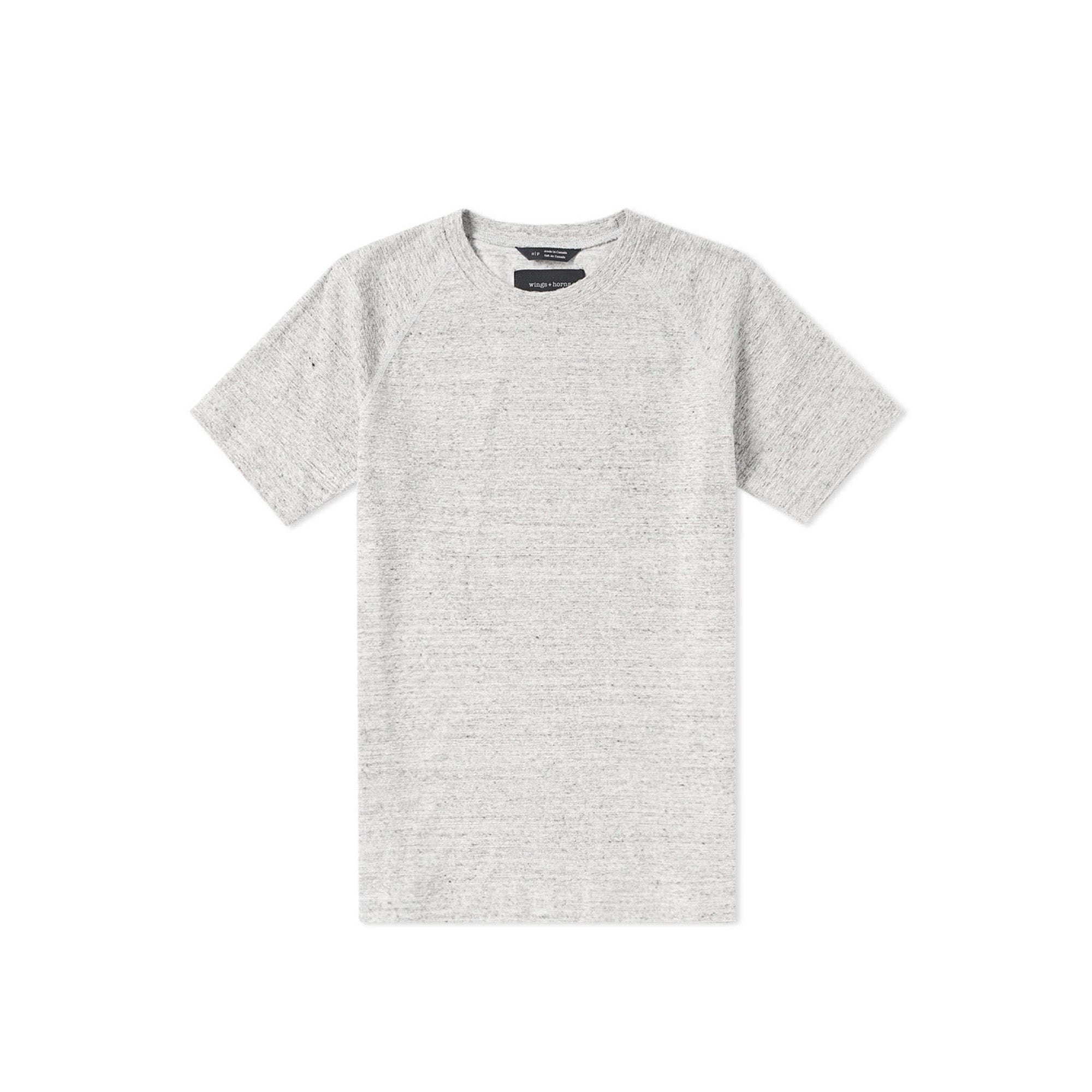 Wings + Horns Base Slub Knit Tee 'Heather Ash'