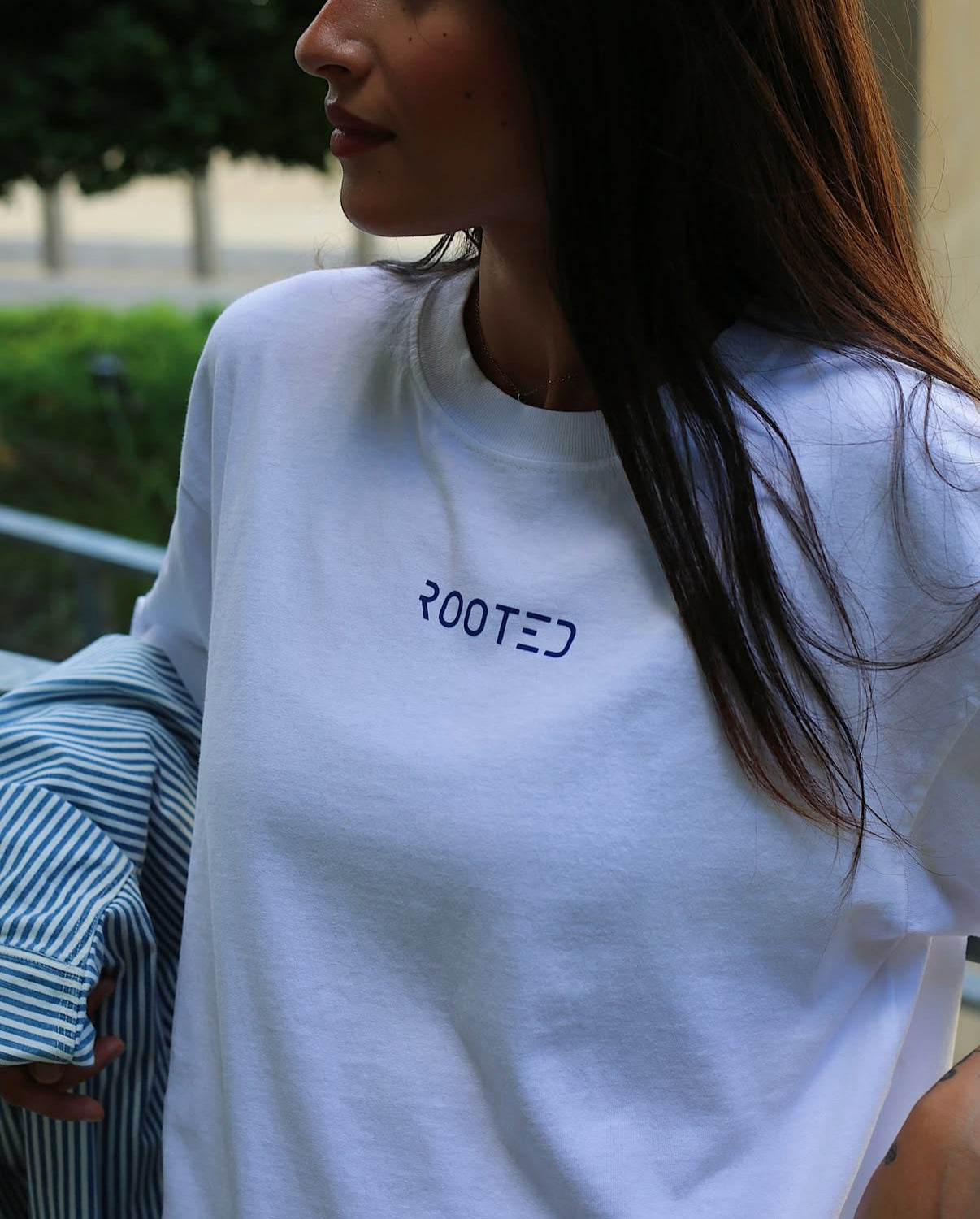 ROOTED Gulch Shop Tee 'White/Blue' - ROOTED