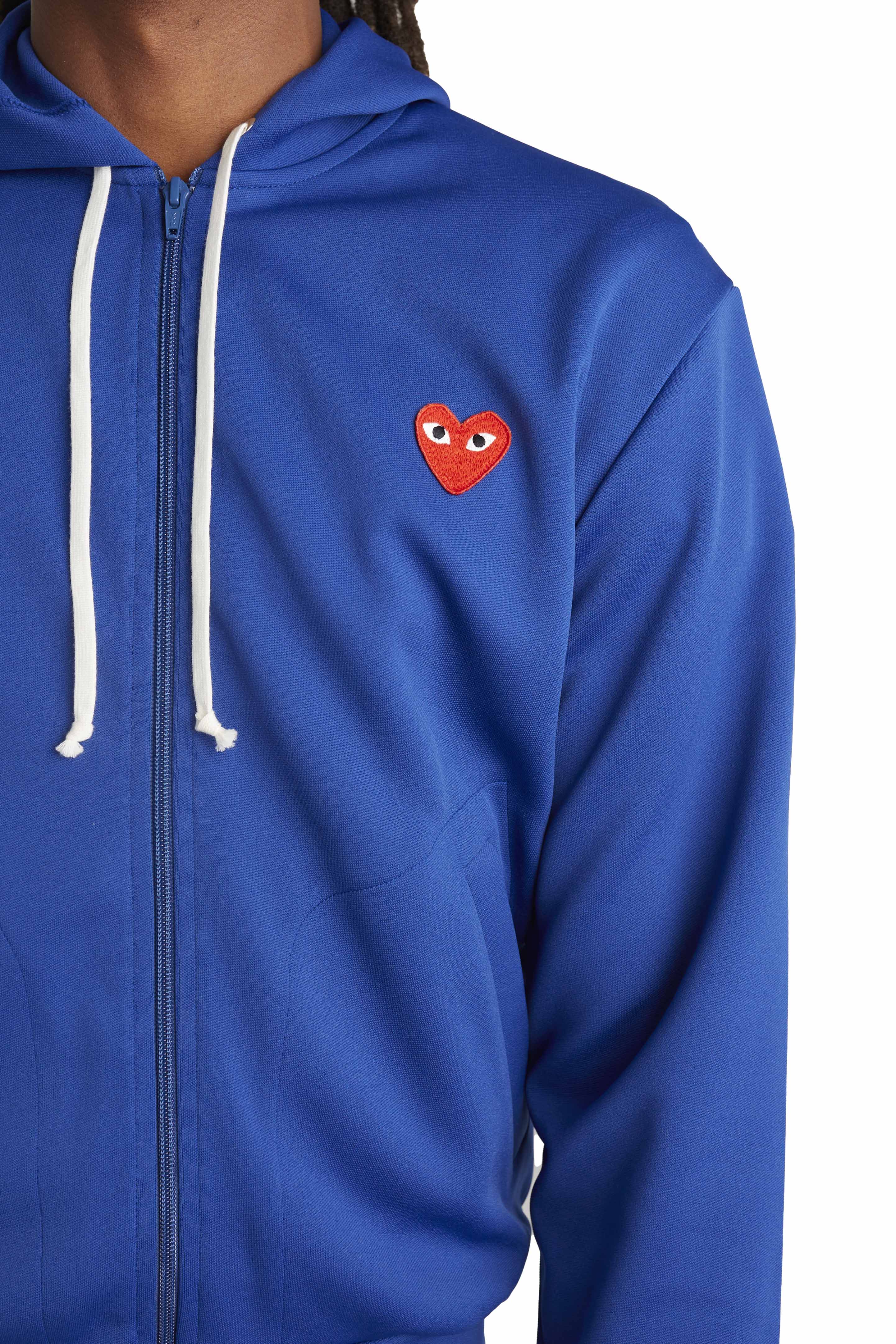 Comme des Garcons PLAY Zip Up Hoodie Blue